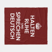 Halten Ruhe und SpæDeutsch Fleecedecke (Vorderseite (Horizontal))