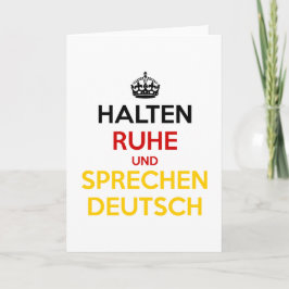 Halten Ruhe und SpæDeutsch Karte