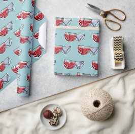 Halten Sie an das Wrapping Paper von Santa Underwe Geschenkpapier