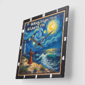 Halten Sie an Ihren Glauben 1 Timothy 1:19 Quadratische Wanduhr (Winkel)