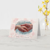 Halten Sie andere, den rosafarbenen Flachbandpfleg Karte (Gelbe Blume)