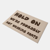 Halten Sie auf vermutlich nicht tragender Fußmatte (Schrägansicht)