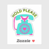 Halten Sie bitte, ästhetisches Trendy Telefon Retr Aufkleber (Blatt)