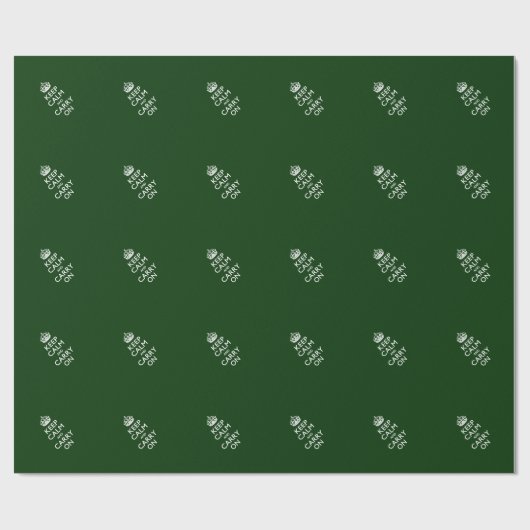 HALTEN SIE CALM UND BEFÖRDERN SIE SICH AUF Grün Geschenkpapier (Flach)