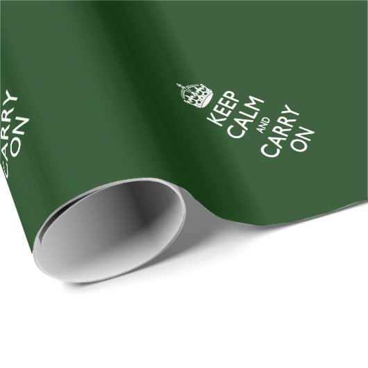 HALTEN SIE CALM UND BEFÖRDERN SIE SICH AUF Grün Geschenkpapier (Rolleneckpunkt)