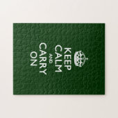 HALTEN SIE CALM UND BEFÖRDERN SIE SICH AUF Grün Puzzle (Horizontal)