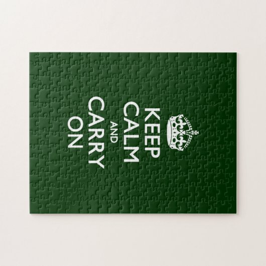 HALTEN SIE CALM UND BEFÖRDERN SIE SICH AUF Grün Puzzle (Horizontal)