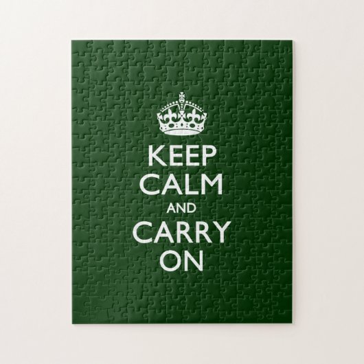 HALTEN SIE CALM UND BEFÖRDERN SIE SICH AUF Grün Puzzle (Vertikal)