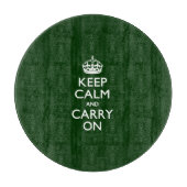 HALTEN SIE CALM UND BEFÖRDERN SIE SICH AUF Grün Schneidebrett (Vorderseite)