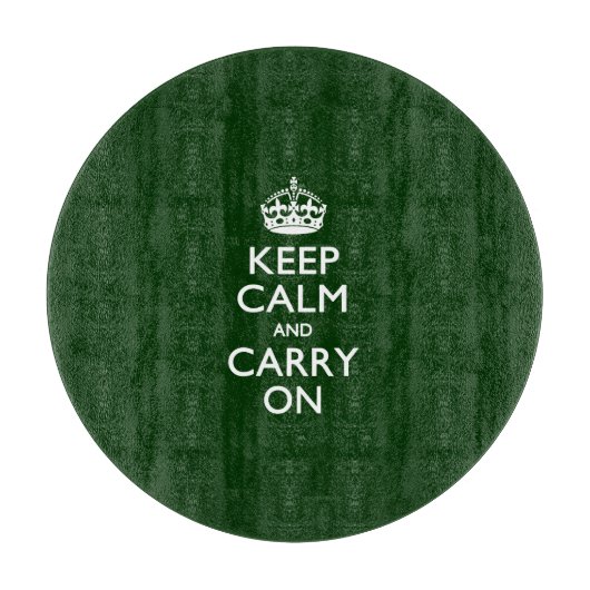 HALTEN SIE CALM UND BEFÖRDERN SIE SICH AUF Grün Schneidebrett (Vorderseite)