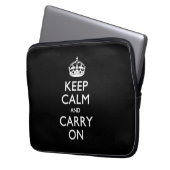 HALTEN SIE CALM UND BEFÖRDERN SIE SICH AUF Solid B Laptopschutzhülle (Vorderseite Links)