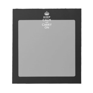 HALTEN SIE CALM UND BEFÖRDERN SIE SICH AUF Solid B Notizblock