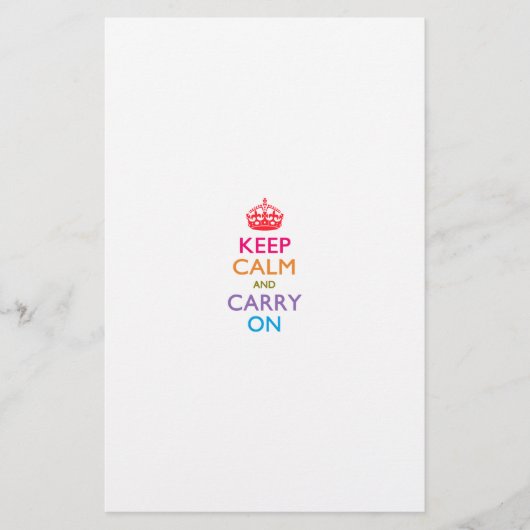 HALTEN SIE CALM UND TRAGEN SIE AUF mehrfarbig AUF Briefpapier (Vorderseite)