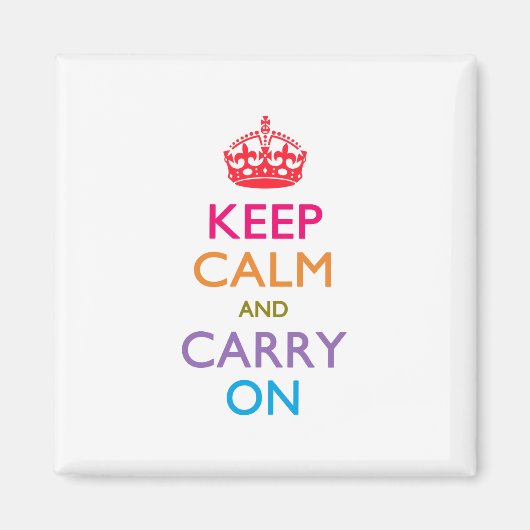 HALTEN SIE CALM UND TRAGEN SIE AUF mehrfarbig AUF Magnet (Vorne)