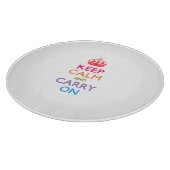 HALTEN SIE CALM UND TRAGEN SIE AUF mehrfarbig AUF Schneidebrett (Ecke)