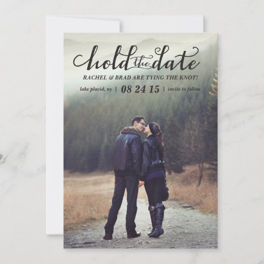 Halten Sie das Foto Datum Save the Date. Date (Vorderseite)
