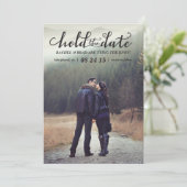 Halten Sie das Foto Datum Save the Date. Date (Stehend Vorderseite)