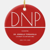 Halten Sie den DNP-Grad-Abschluss Keramik Ornament (Hinten)