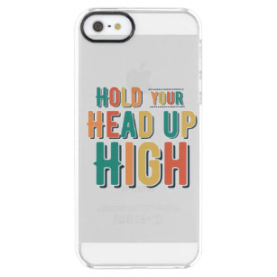 Halten Sie den Kopf nach oben Meditation Achtsamke Durchsichtige iPhone SE/5/5s Hülle