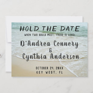 Halten Sie den Termin der Lesben-Hochzeitskarte Save The Date