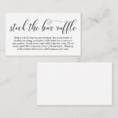 Halten Sie die Einladung zur Bar Raffle Card Brida (Vorne/Hinten)