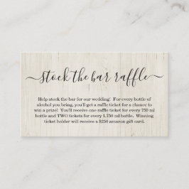 Halten Sie die Einladung zur Bar Raffle Card Brida