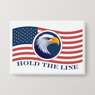 Halten Sie die Linie, amerikanische Flagge und Adl Button