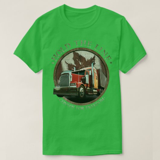 Halten Sie die Linie kanadische LKW Protest Trucke T-Shirt (Design vorne)