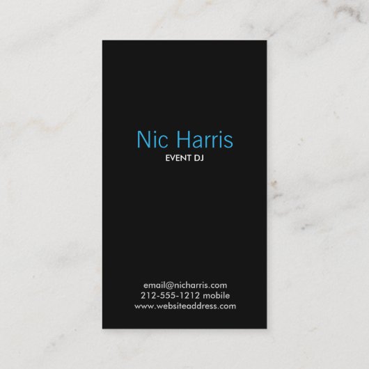 HALTEN SIE DIE MUSIK DJ Musician Band NICHT AUF Visitenkarte (Rückseite)