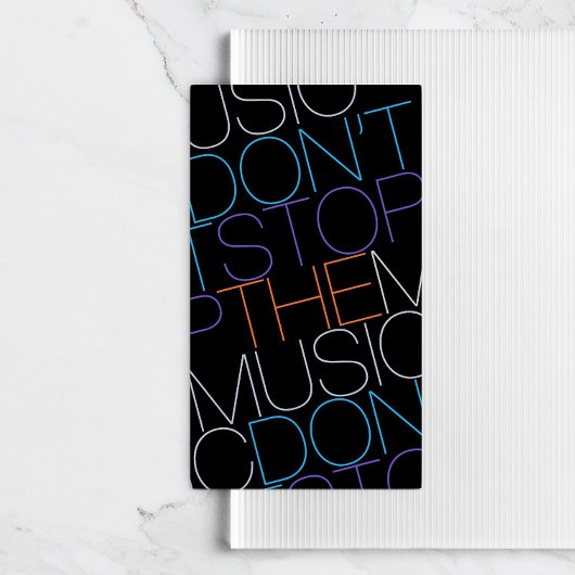 HALTEN SIE DIE MUSIK DJ Musician Band NICHT AUF Visitenkarte