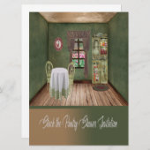 Halten Sie die Pantry-Dusche Einladung. Gemütliche Einladung (Vorne/Hinten)