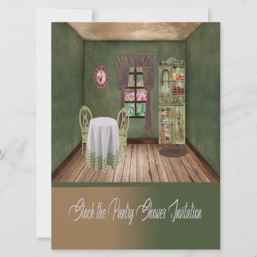 Halten Sie die Pantry-Dusche Einladung. Gemütliche Einladung (Vorderseite)