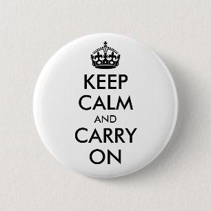 Halten Sie die Ruhe und die Taste "Carry On" aufre Button