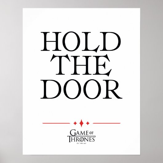 Halten Sie die Tür. Poster (Vorne)