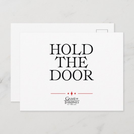 Halten Sie die Tür. Postkarte (Vorne/Hinten)