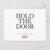Halten Sie die Tür. Postkarte (Vorderseite)