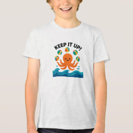 Halten Sie es aufrecht, süßes Jonglier-Oktopus-Des Tri-Blend Shirt