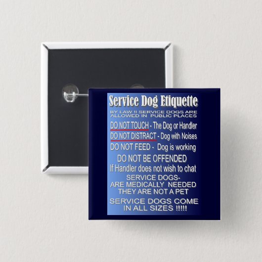 Halten Sie Hundeetikette instand Button (Vorne & Hinten)