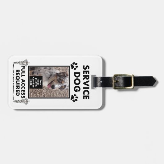 Halten Sie HundeFoto Identifikation instand Gepäckanhänger (Vorderseite horizontal)
