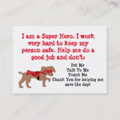 Halten Sie Hundeinformationen für Kinder instand Telefonnummerkarte (Rückseite)