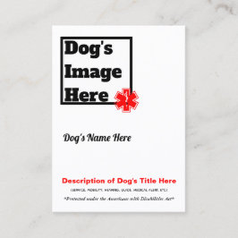 Halten Sie HundeTrading Card instand Visitenkarte