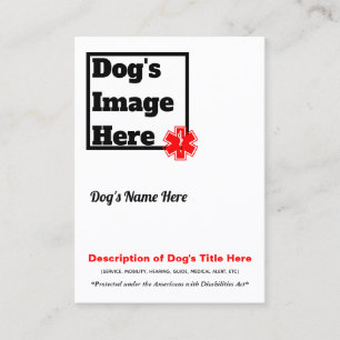 Halten Sie HundeTrading Card instand Visitenkarte