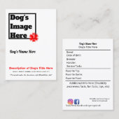 Halten Sie HundeTrading Card instand Visitenkarte (Vorne/Hinten)