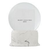 Halten Sie Ihr Haustier Hund Foto Ihre Nachricht W Schneekugel (Rückseite)