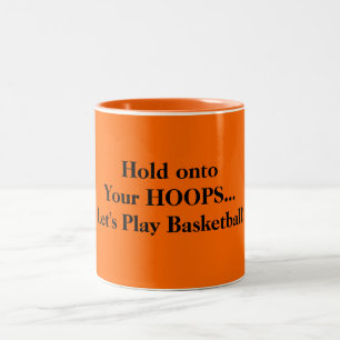 Halten Sie Ihre Hoops Basketball spielen Zweifarbige Tasse