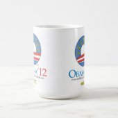 Halten Sie Ihre Nase und wählen Sie Obama 2012 Kaffeetasse (Mittel)