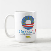Halten Sie Ihre Nase und wählen Sie Obama 2012 Kaffeetasse (Links)