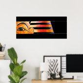 Halten Sie Ihre Vision I fest - Glasdruck Poster (Heimbüro)