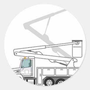 Halten Sie LKW instand Runder Aufkleber