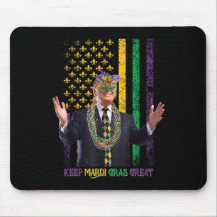 Halten Sie Mardi Gras großartig Lustiger Trump Mar Mousepad